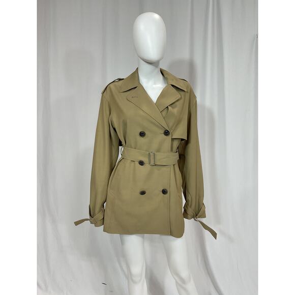 Rag & Bone 'Beverly' Tan Cropped Trench Coat Size S - Picture 2 of 5